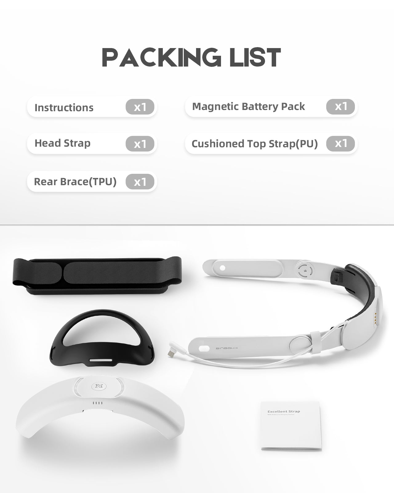 BINBOK VR T3S Head Strap for Quest 3/3S