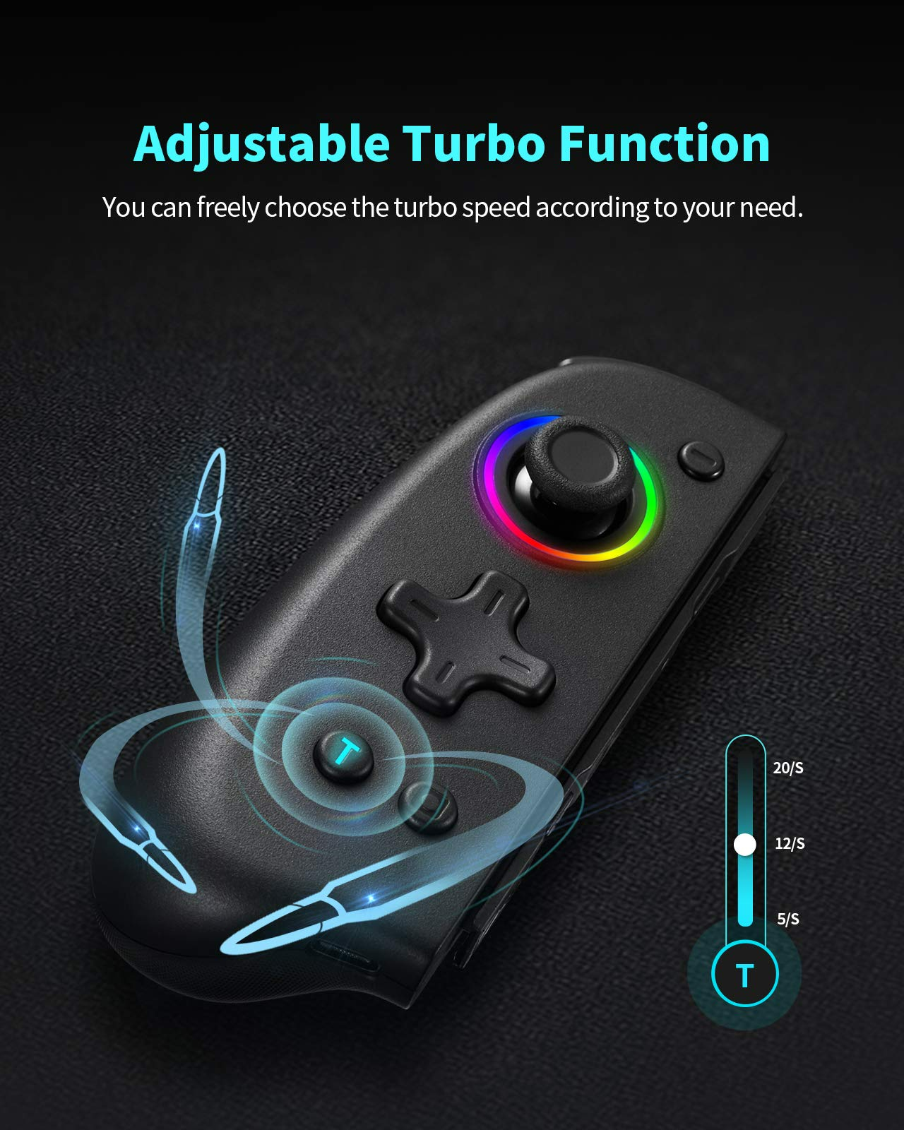 DOYOKY Classic RGB Joycon Slim Edition-Black