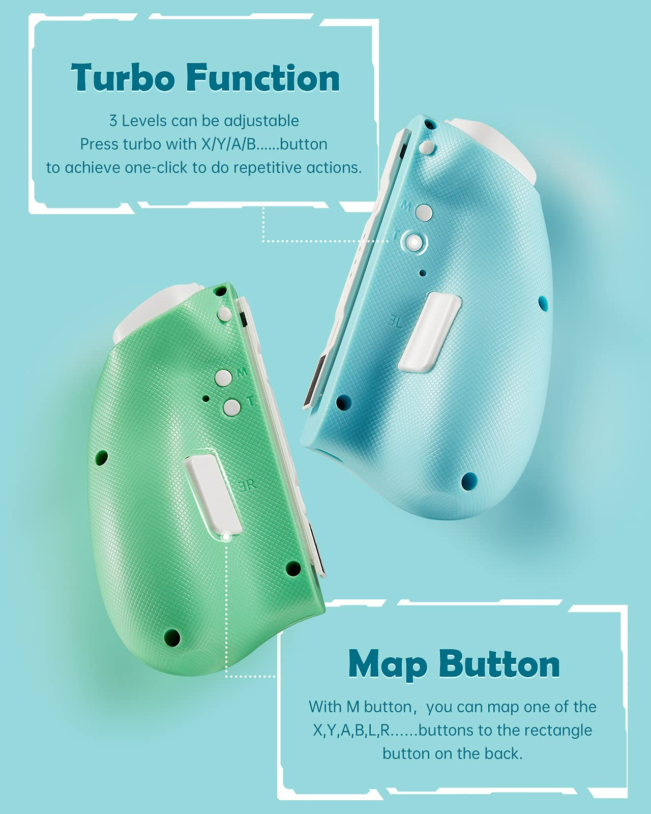DOYOKY Classic RGB Joycon-Blue&Green