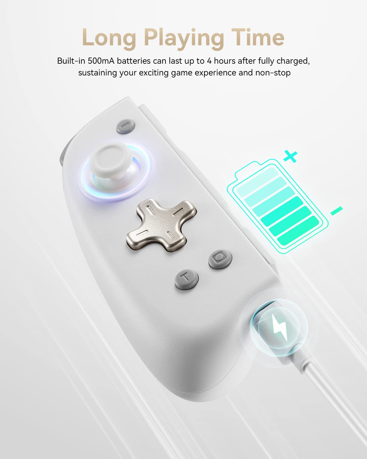 DOYOKY Classic RGB Joycon Slim Edition-White