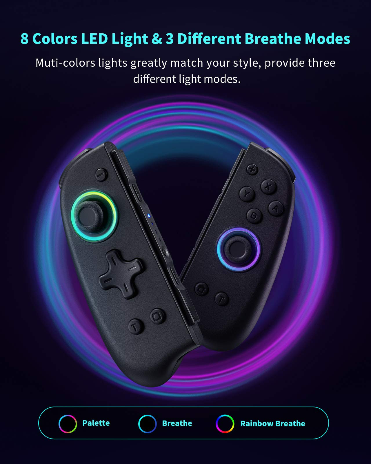 DOYOKY Classic RGB Joycon Slim Edition-Black