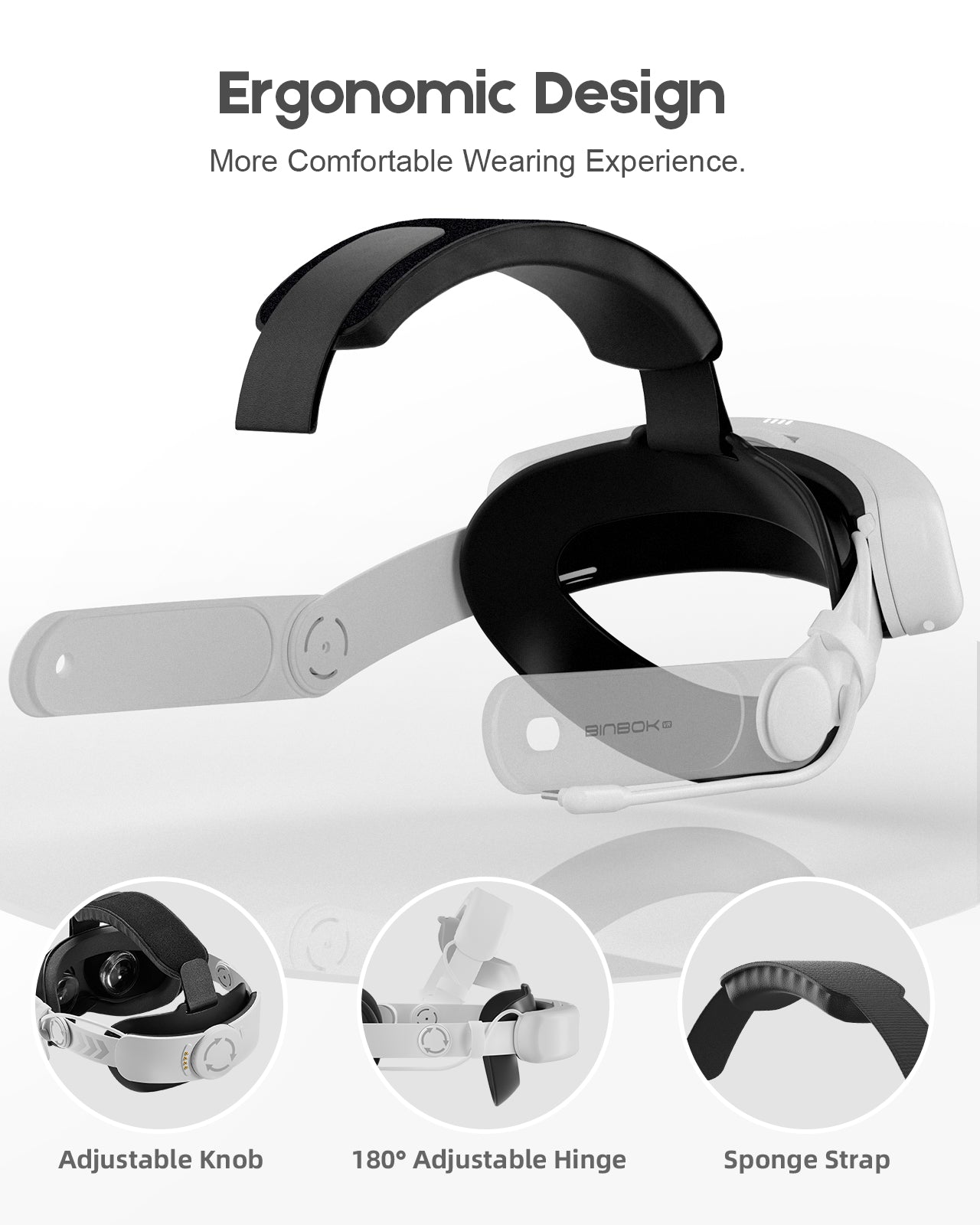 BINBOK VR T3 Head Strap for Oculus/Meta Quest 3