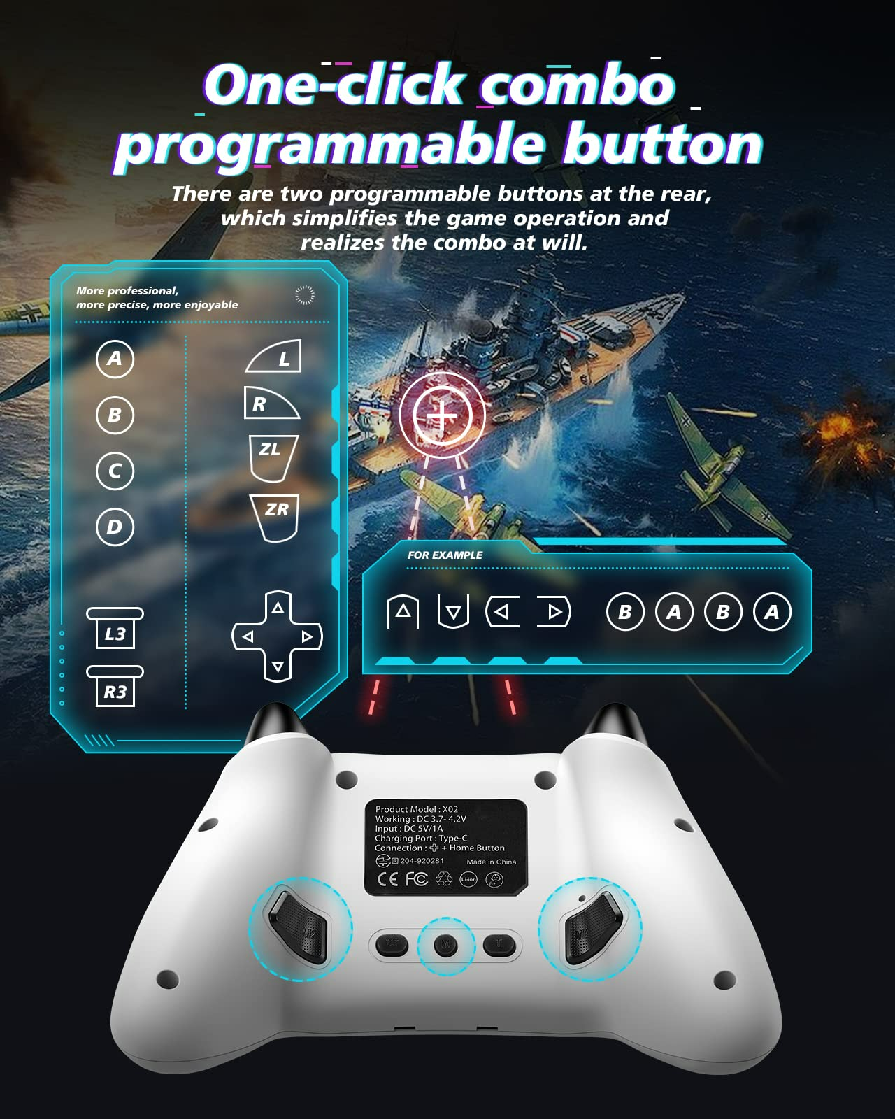 BINBOK EVO Game Controller-Crack White